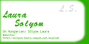 laura solyom business card